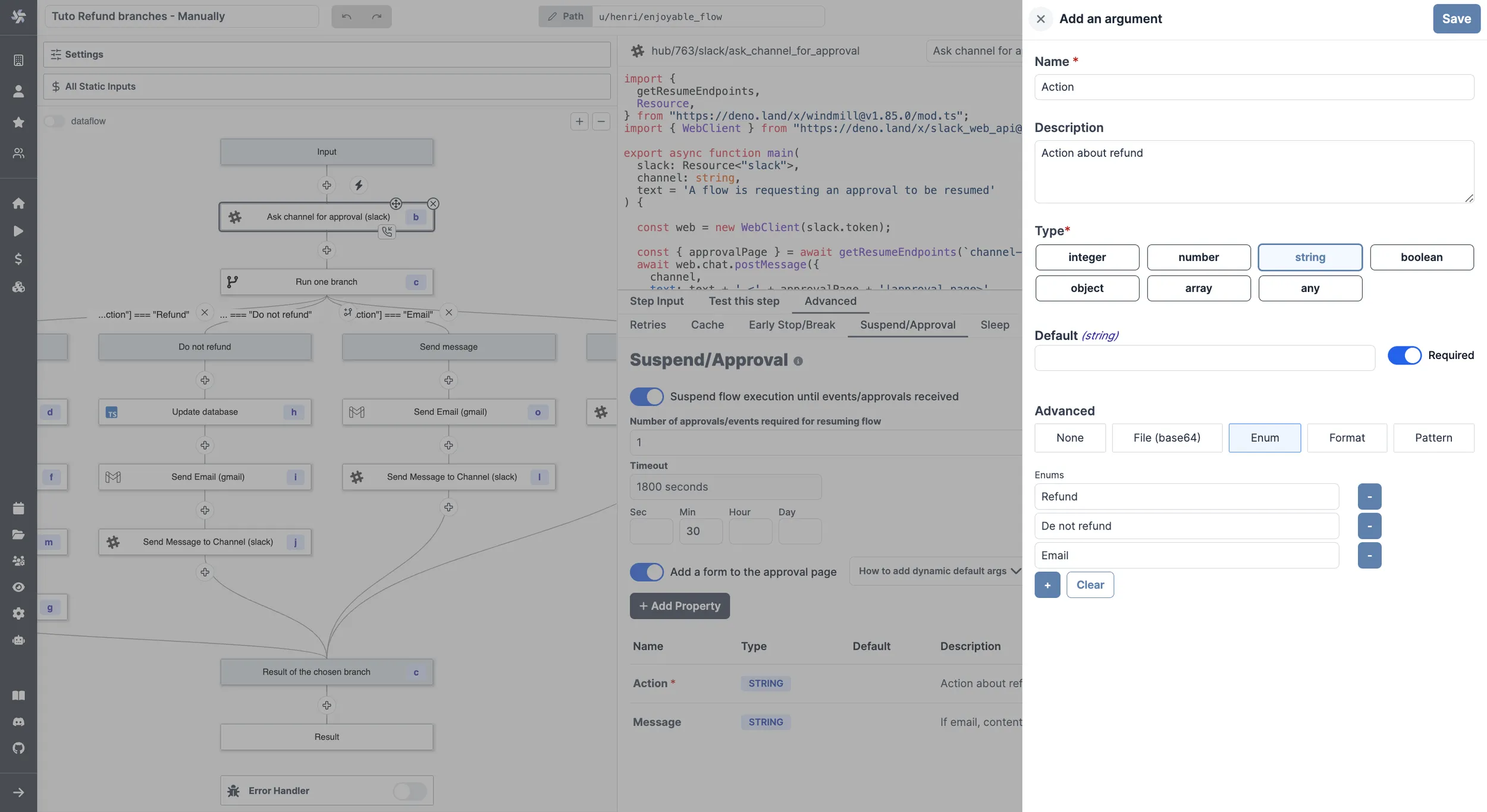 Form settings